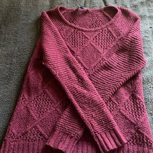 Burgundy knit sweater